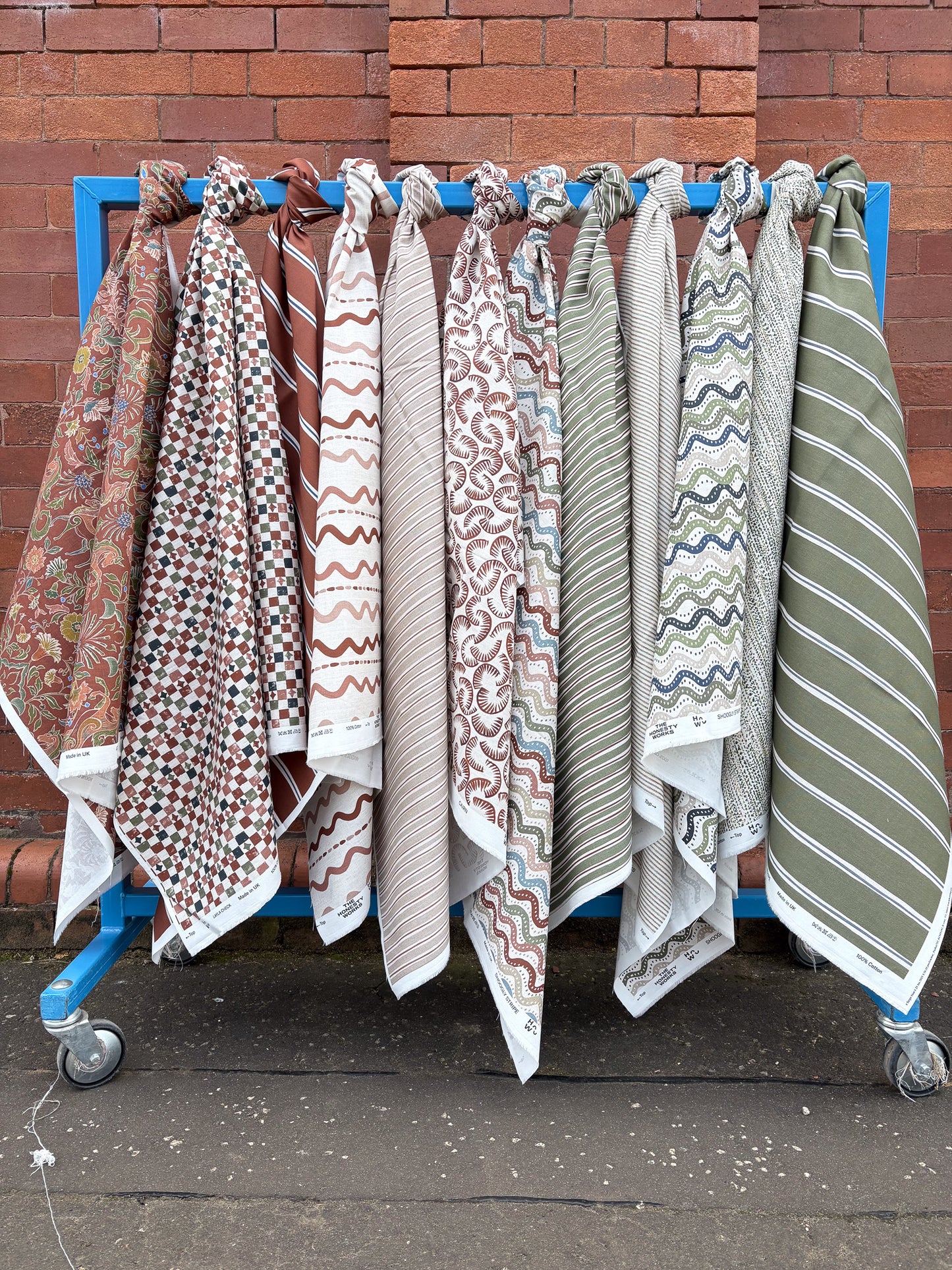 Layla Check- Terracotta Moss | Luxury Pencil Pleat Curtains - The Honesty Works