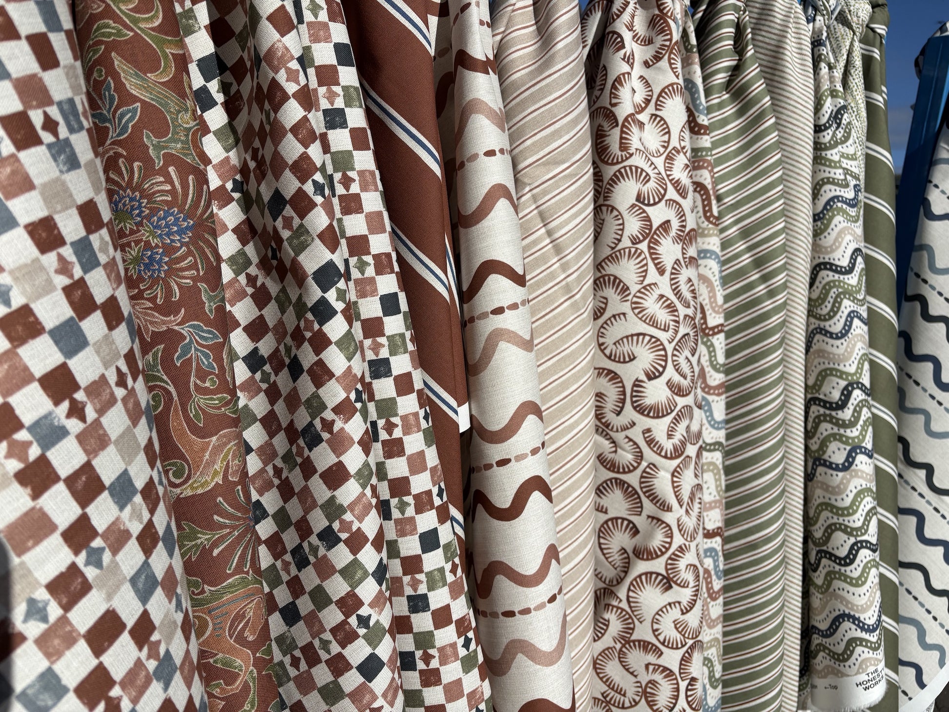 Layla Check- Terracotta Moss | Luxury Pencil Pleat Curtains - The Honesty Works