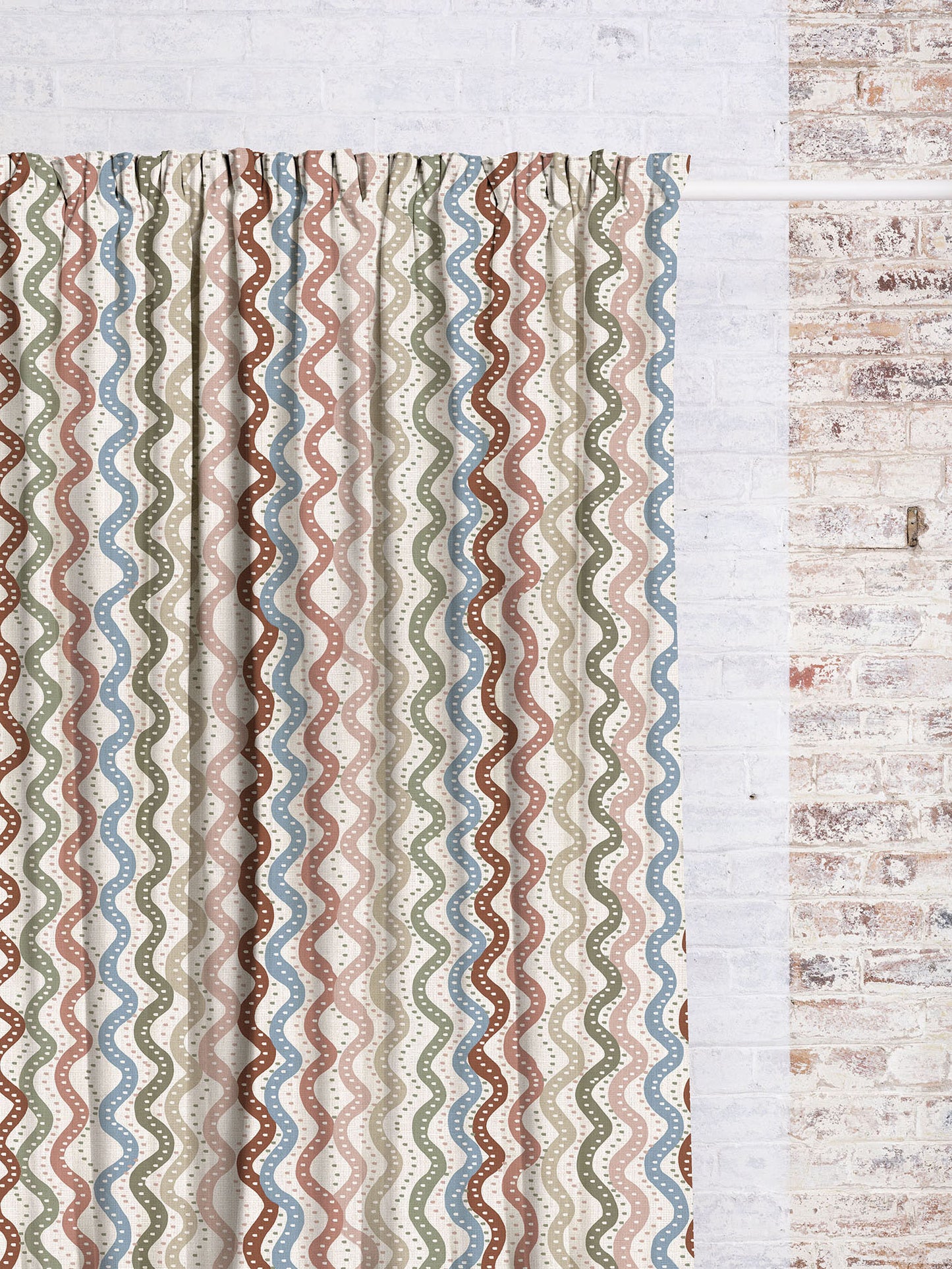 Shoogly Stripe - Autumn | Luxury Pencil Pleat Curtains