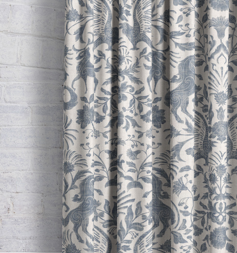 Astrid - Dusty Blue | Luxury Pencil Pleat Curtains - The Honesty Works