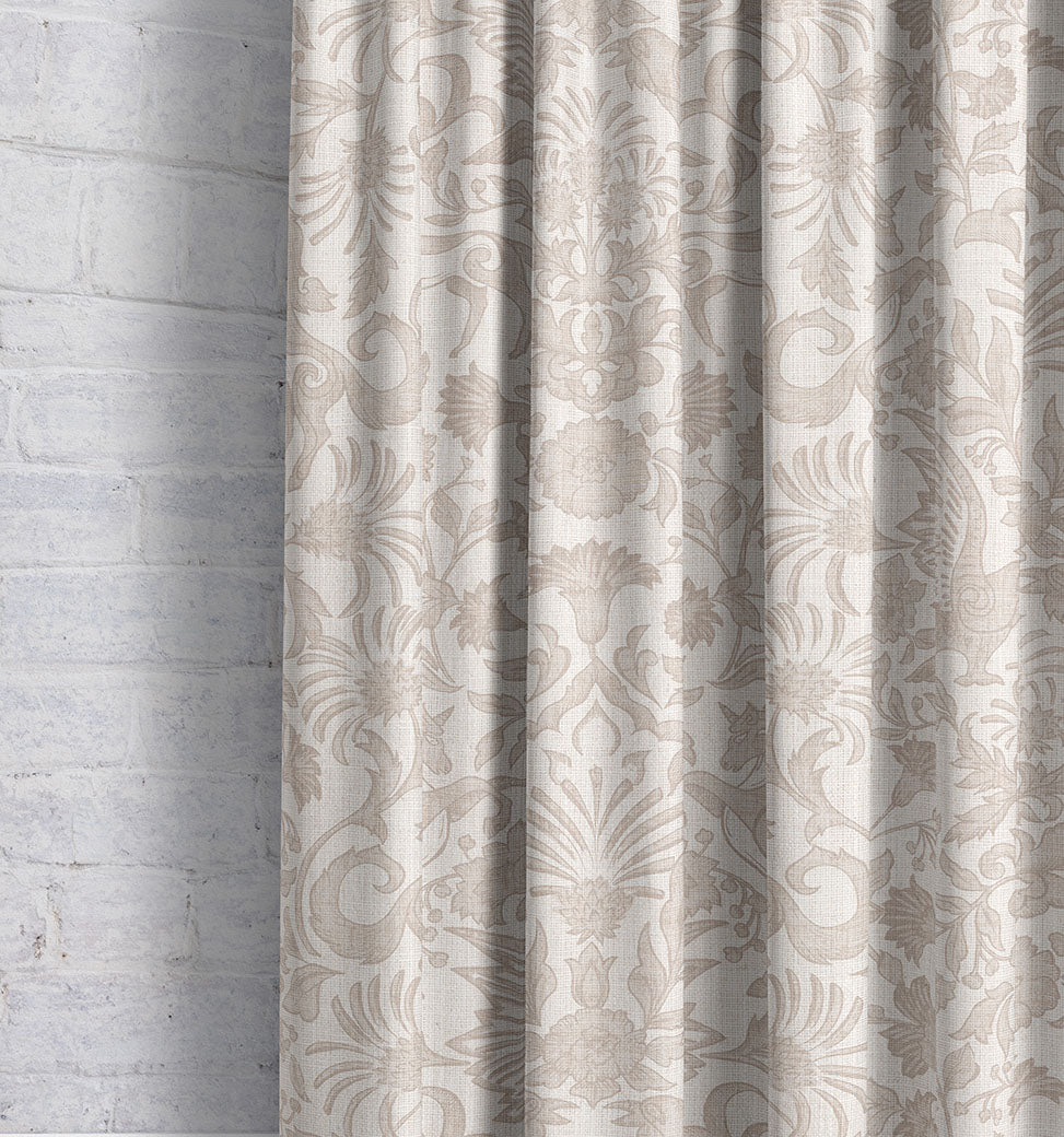 Astrid - Oat | Luxury Pencil Pleat Curtains - The Honesty Works