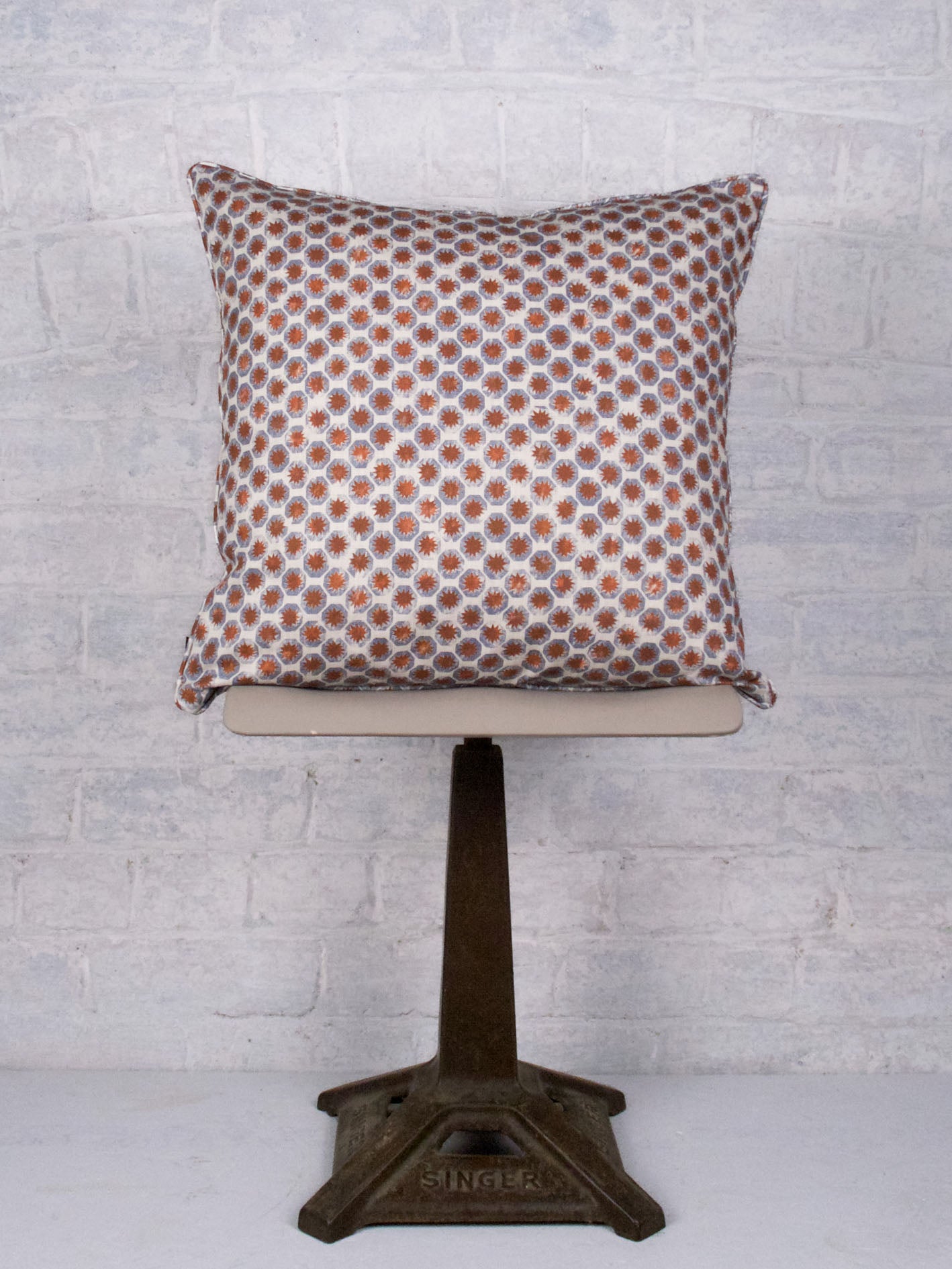 Astrid - Rust Blue 50cmx50cm - The Honesty Works