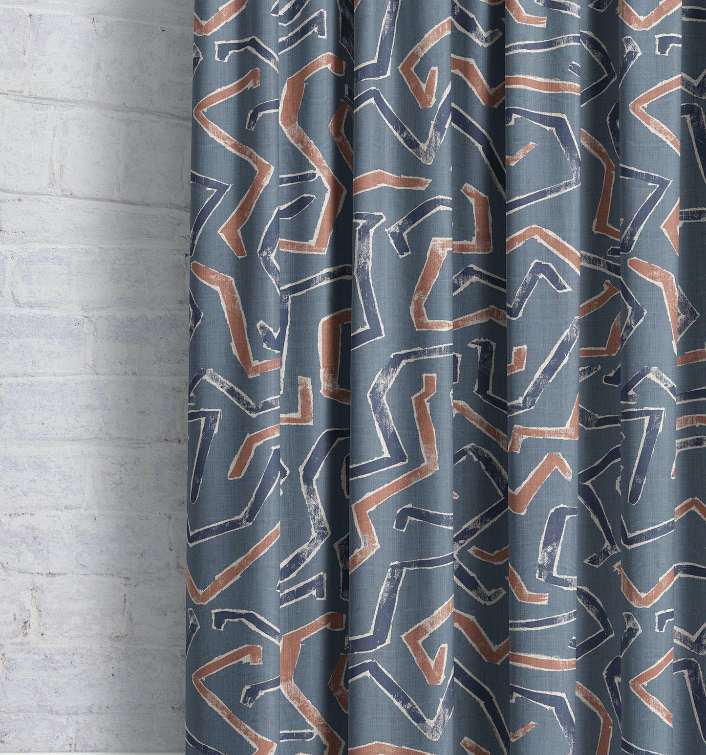 Ava - North Sea Blue | Luxury Pencil Pleat Curtains