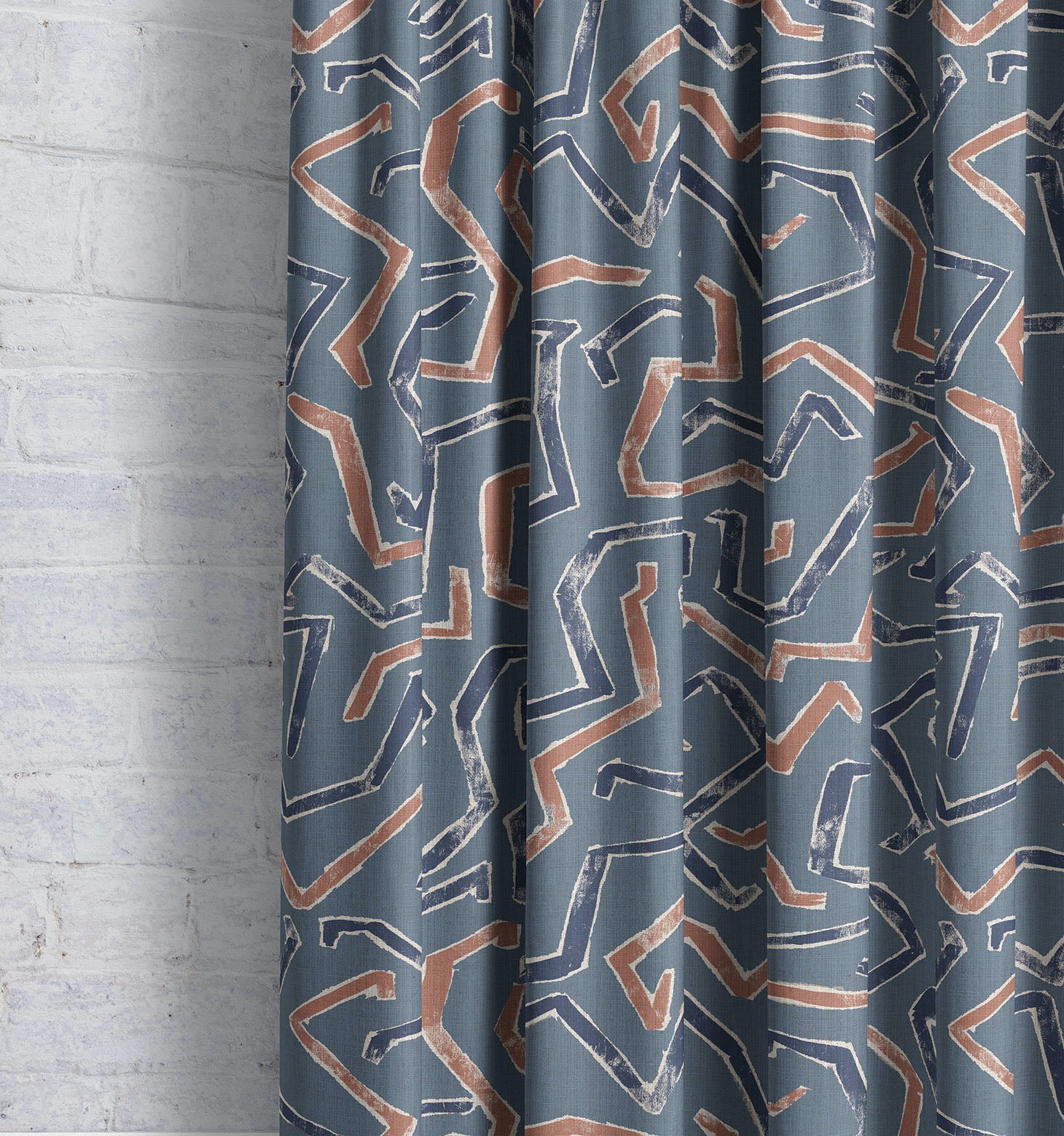 Ava - North Sea Blue | Luxury Pencil Pleat Curtains - The Honesty Works