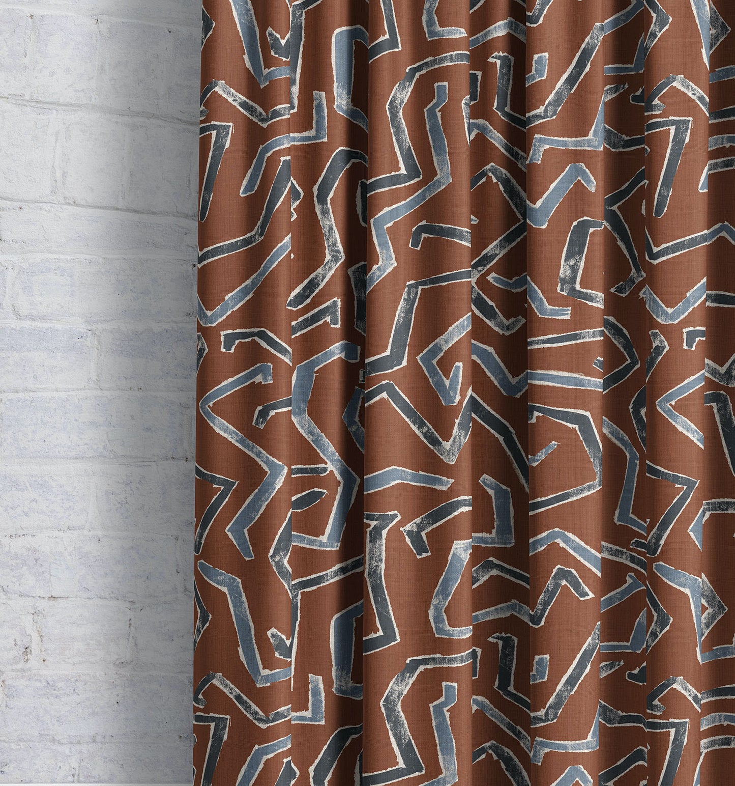 Ava - Terracotta | Luxury Pencil Pleat Curtains - The Honesty Works
