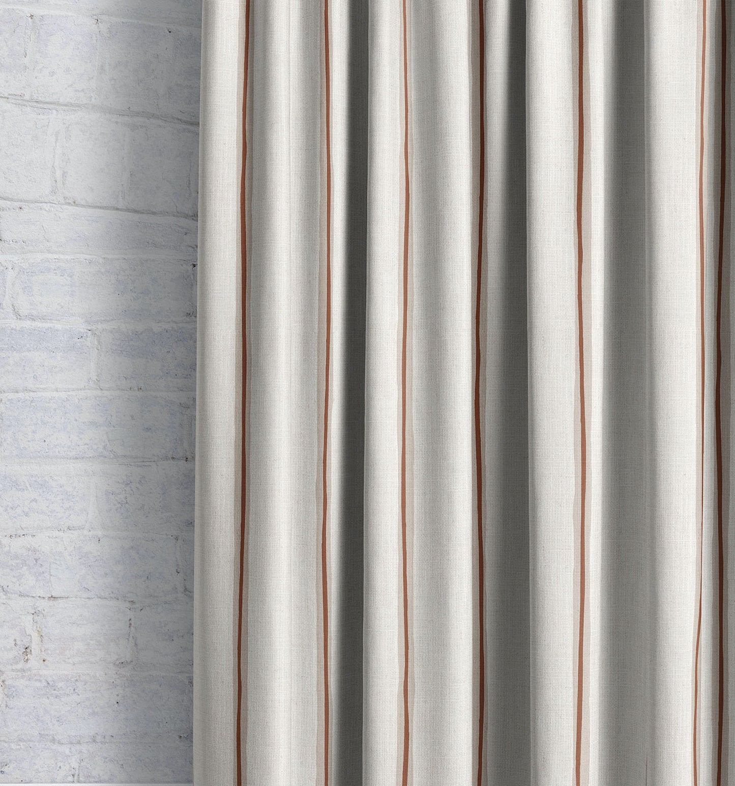 Ayrshire Stripe - Ivory | Luxury Pencil Pleat Curtains - The Honesty Works