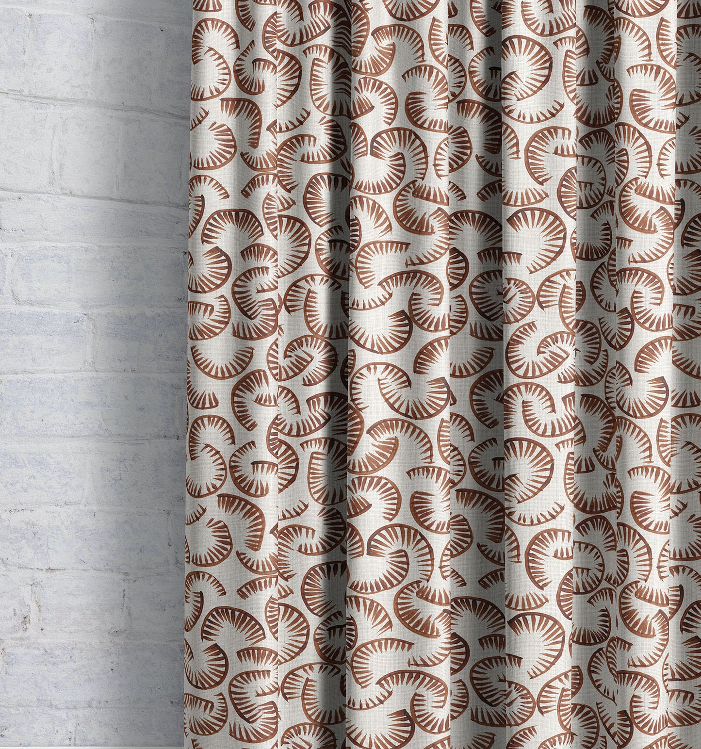 Cairn- Terracotta | Luxury Pencil Pleat Curtains - The Honesty Works
