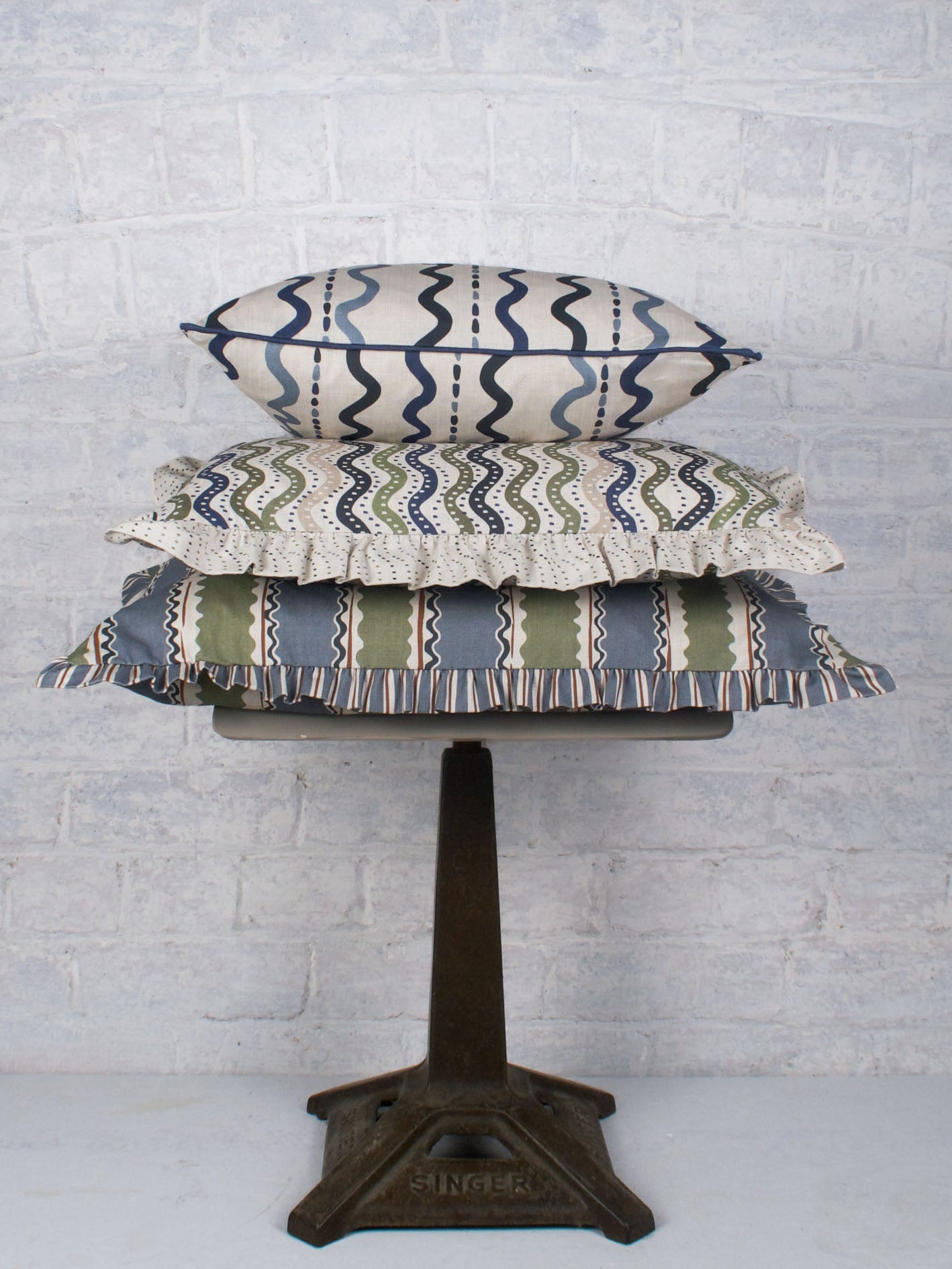 Soranna Stripe - Blue Moss 60cmx40cm - The Honesty Works