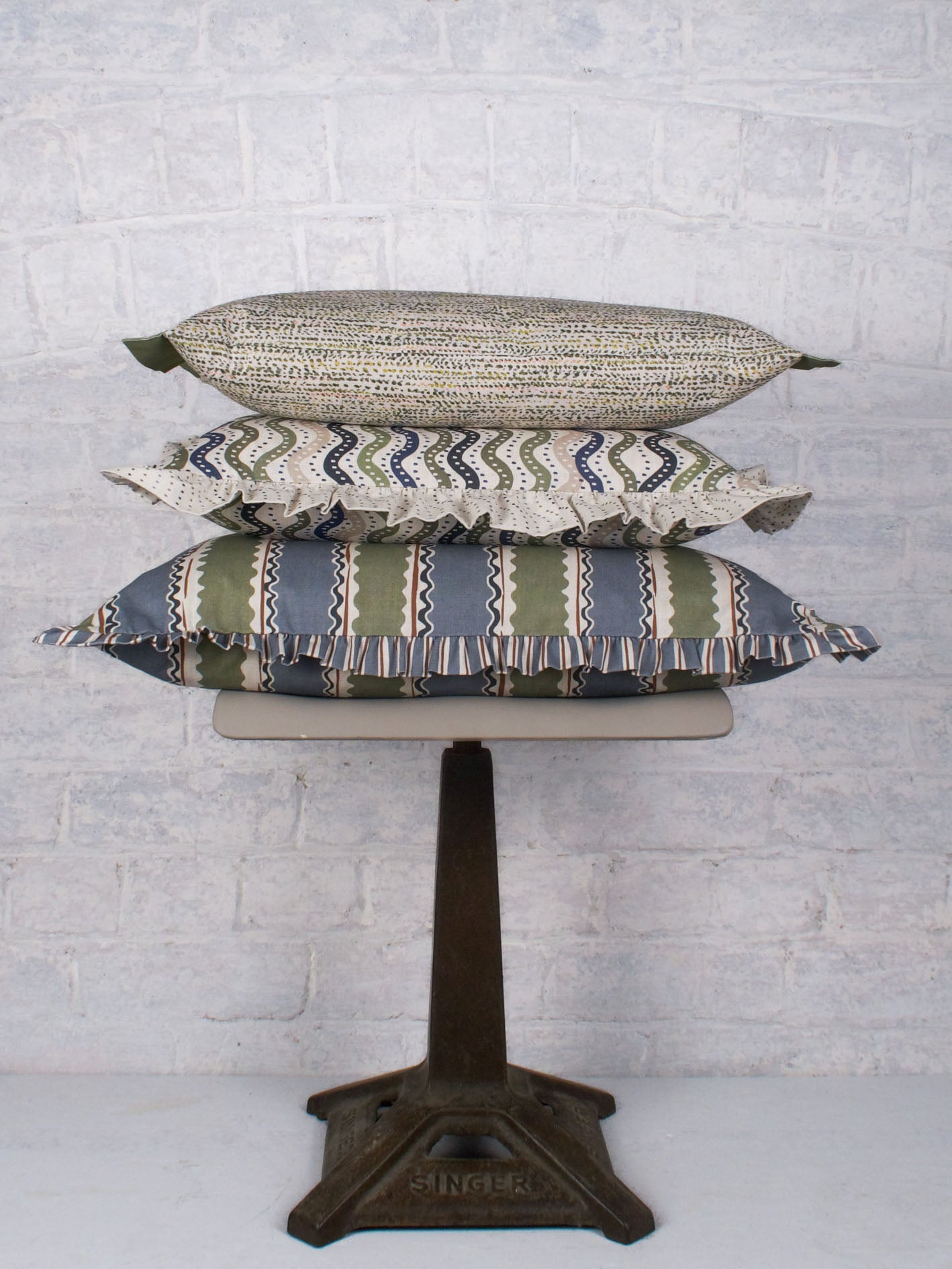 Soranna Stripe - Blue Moss 60cmx40cm - The Honesty Works