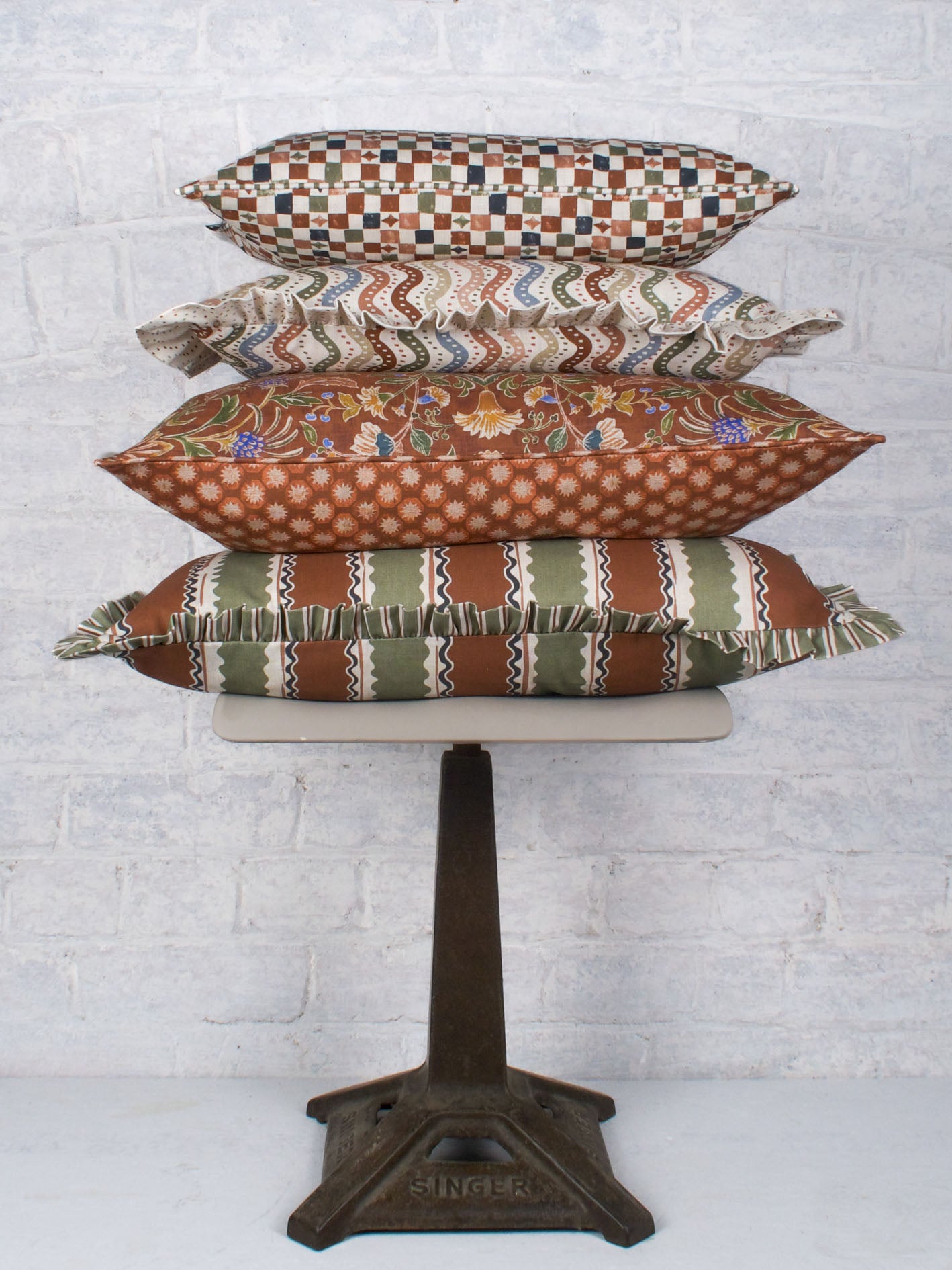 Soranna Stripe - Terracotta Moss 60cmx40cm