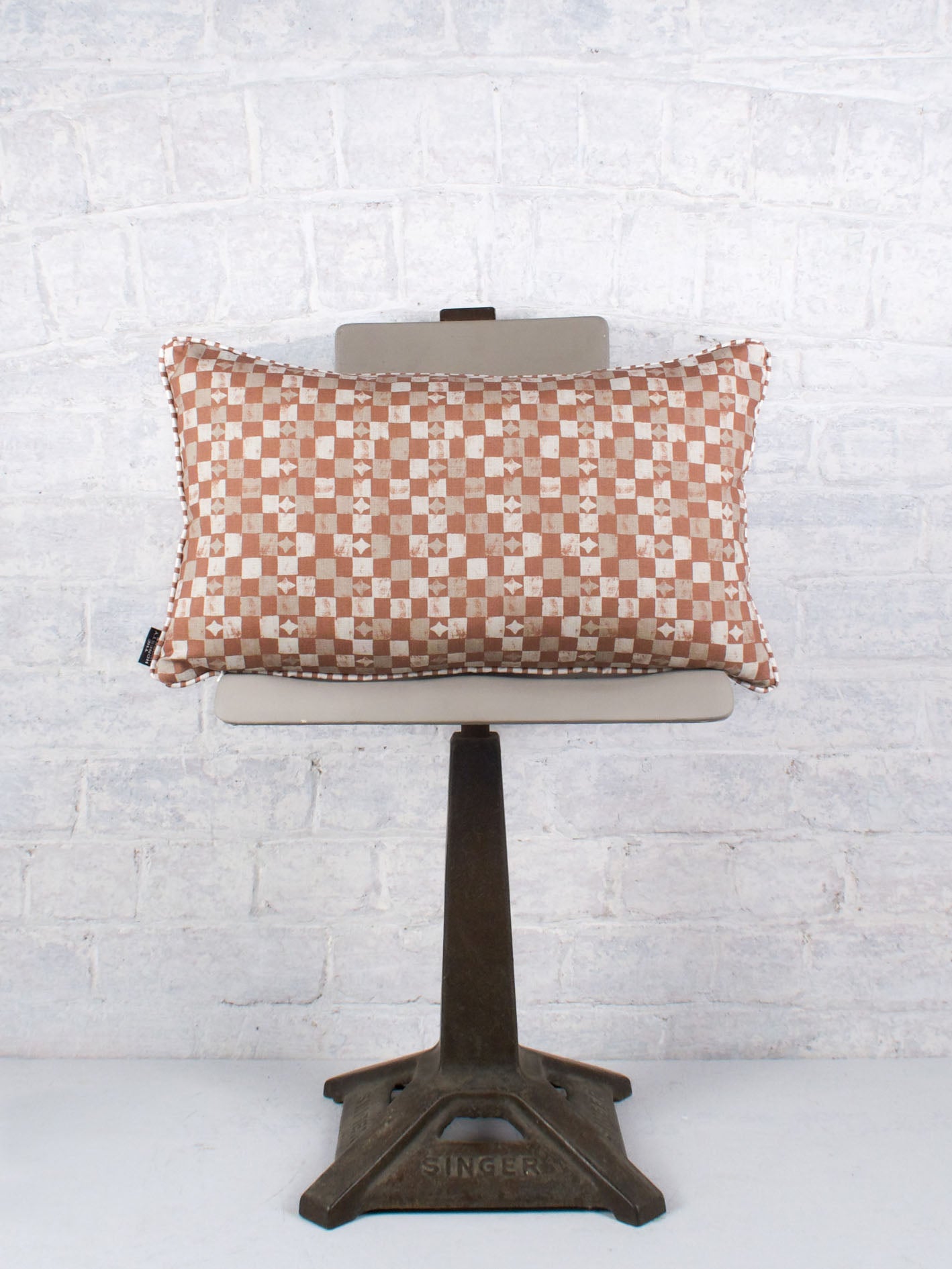 Layla Check - Clay 30cmx50cm - The Honesty Works