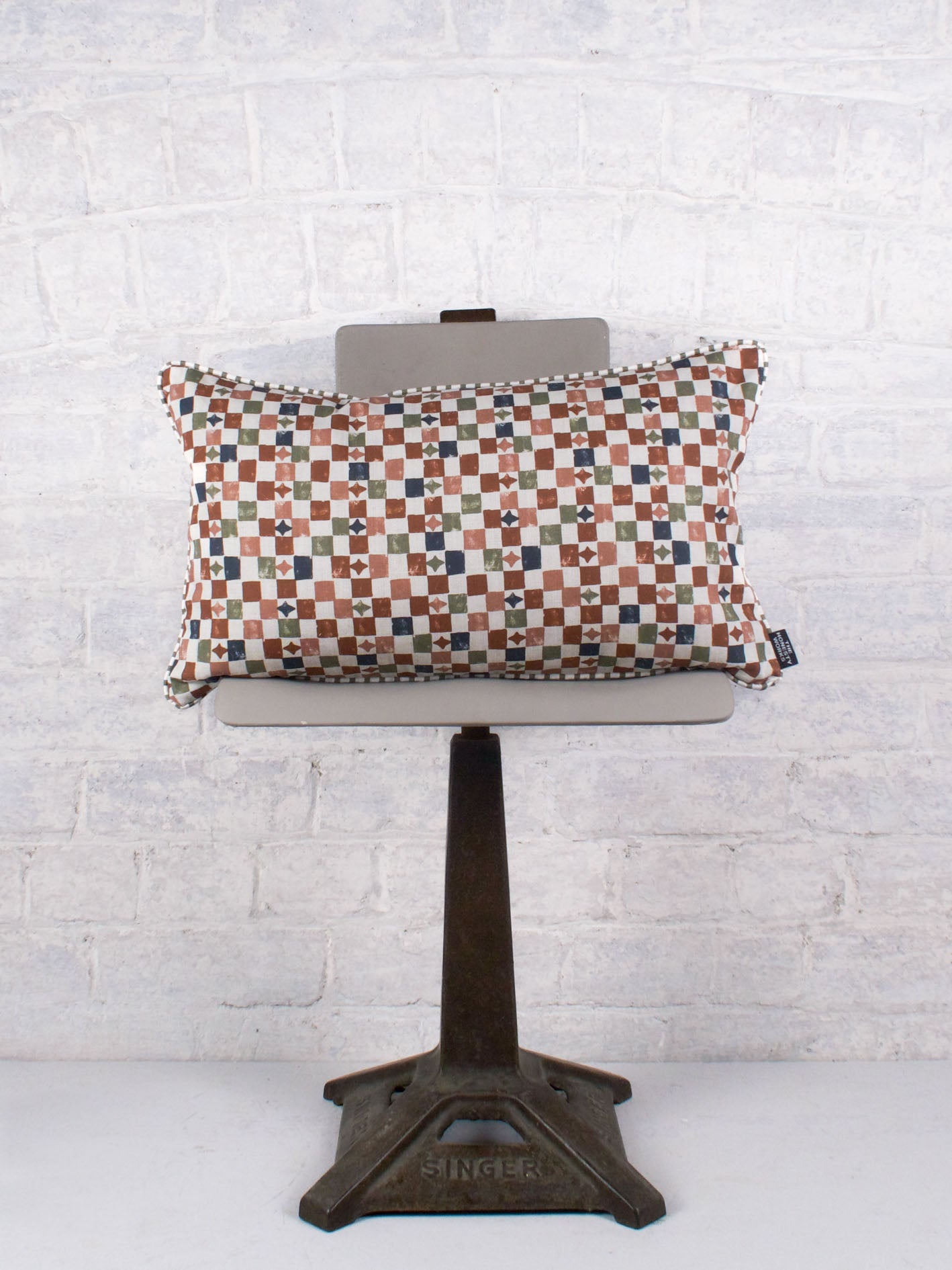 Layla Check - Terracotta Moss 30cmx50cm