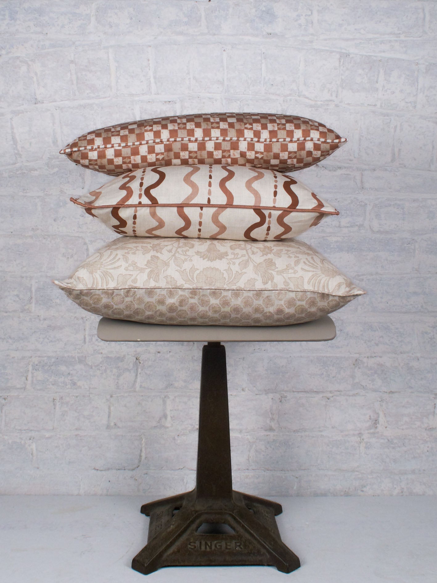 Wiggle Stripe - Terracotta 43cmx43cm - The Honesty Works