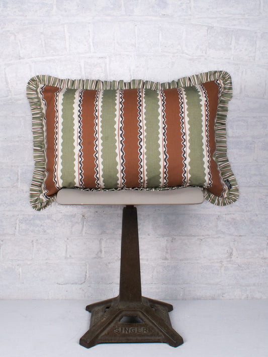 Soranna Stripe - Terracotta Moss 60cmx40cm - The Honesty Works