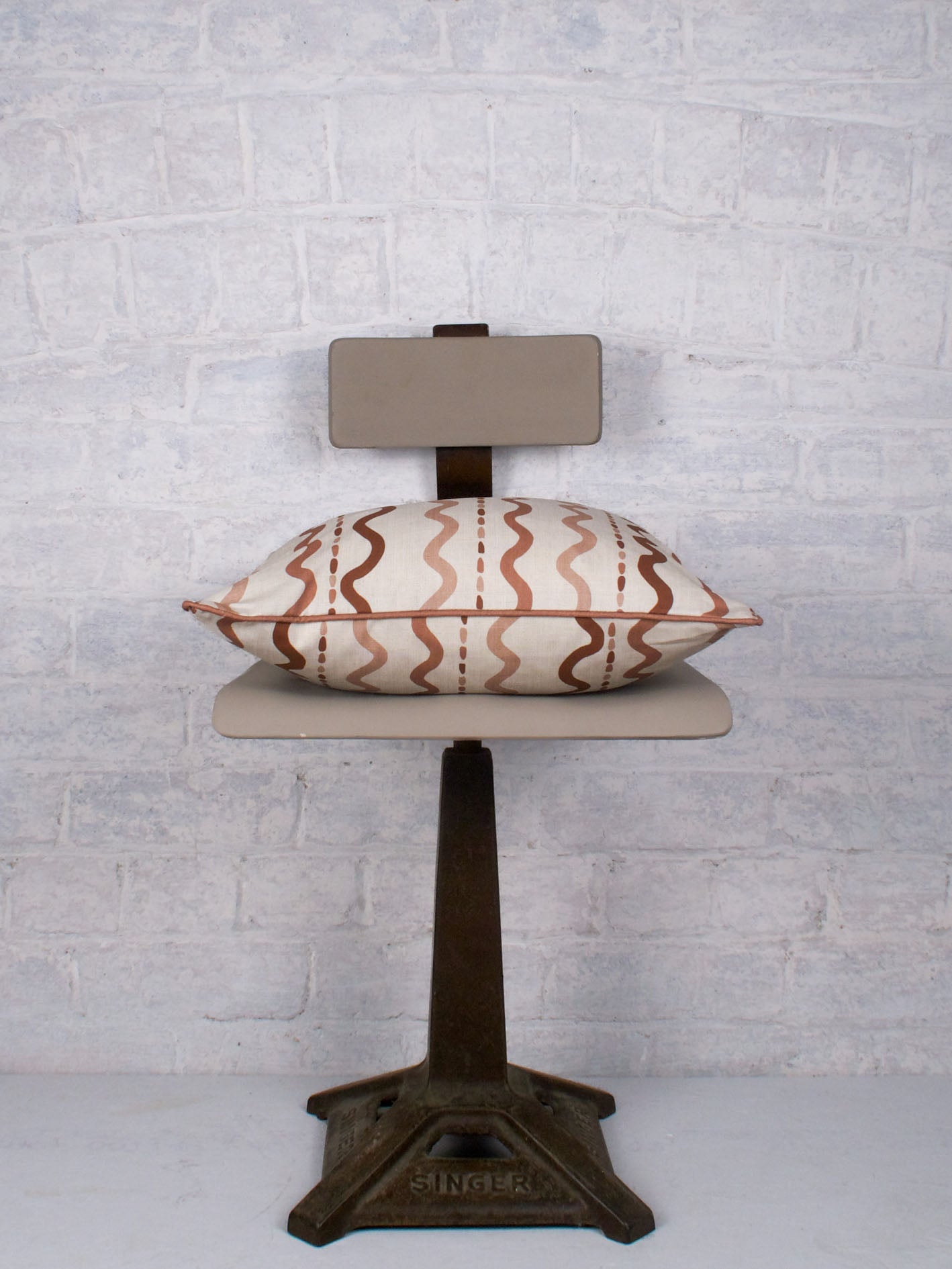 Wiggle Stripe - Terracotta 43cmx43cm - The Honesty Works