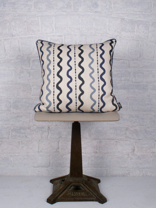 Wiggle Stripe - Navy 43cmx43cm - The Honesty Works