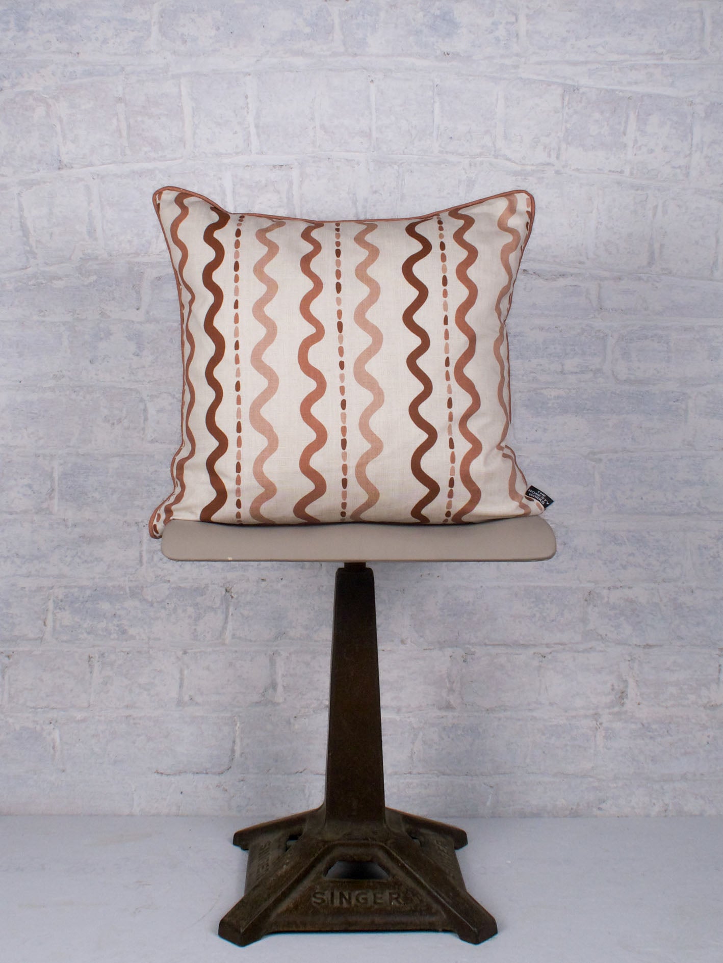 Wiggle Stripe - Terracotta 43cmx43cm - The Honesty Works