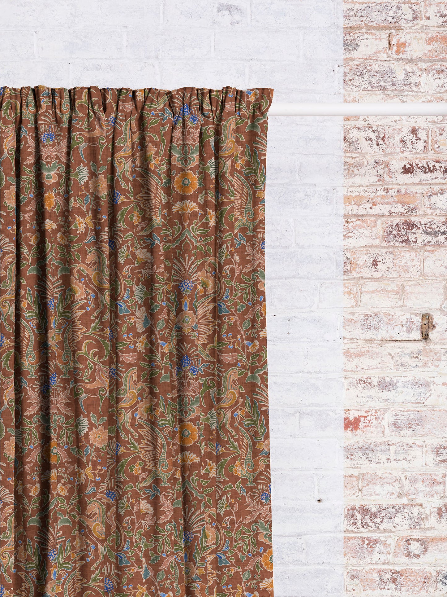Astrid - Terracotta | Luxury Pencil Pleat Curtains - The Honesty Works