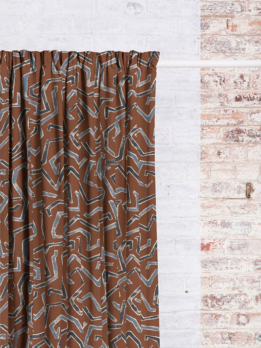 Ava - Terracotta | Luxury Pencil Pleat Curtains - The Honesty Works