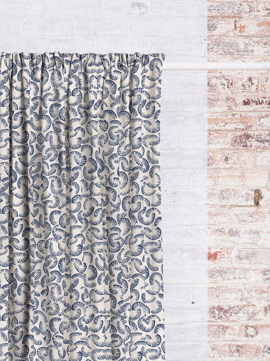 Cairn- Navy | Luxury Pencil Pleat Curtains - The Honesty Works