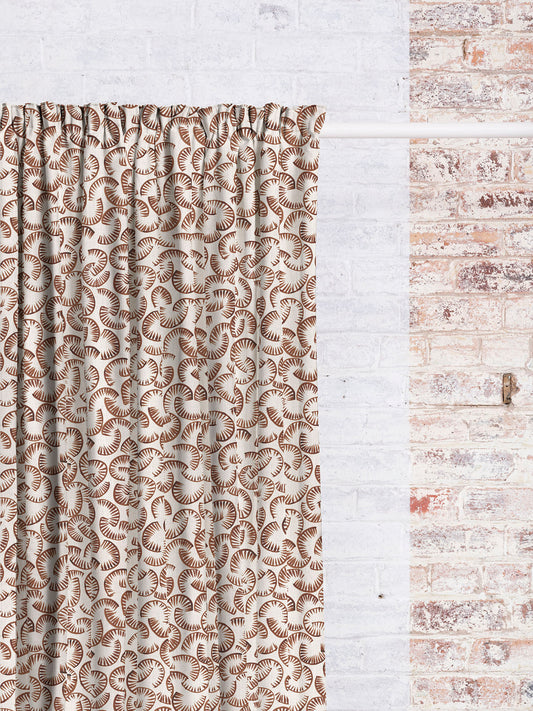Cairn- Terracotta | Luxury Pencil Pleat Curtains - The Honesty Works