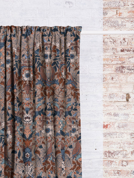 Hidden Valley- Clay | Luxury Pencil Pleat Curtains - The Honesty Works