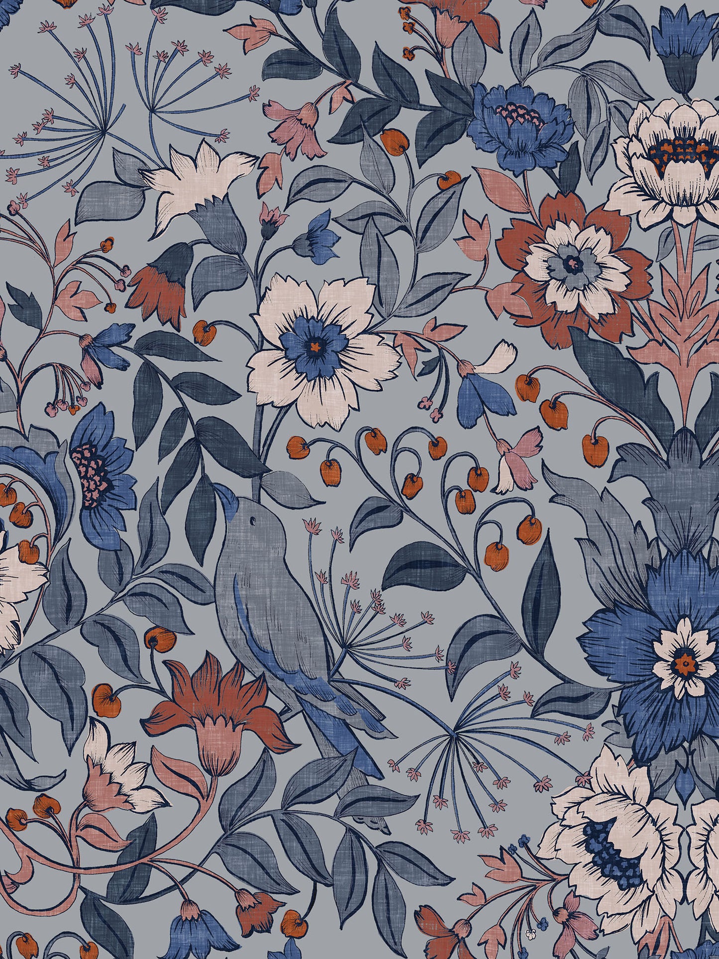 Hidden Valley- North Sea Sky | Luxury Pencil Pleat Curtains