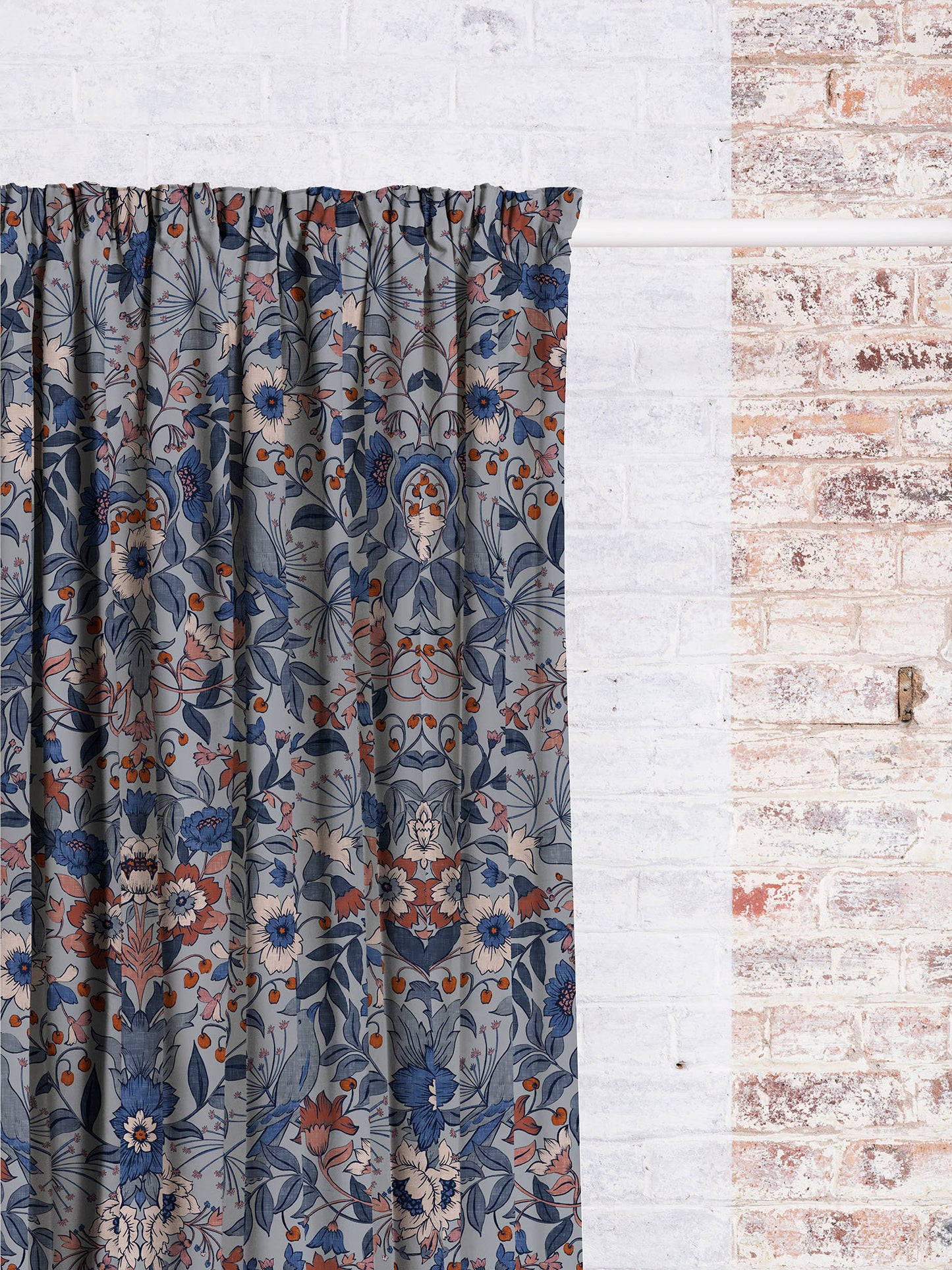 Hidden Valley- North Sea Sky | Luxury Pencil Pleat Curtains