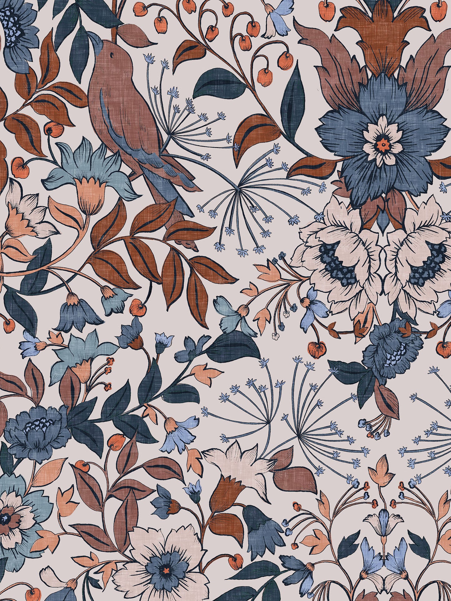 Hidden Valley- Terracotta | Luxury Pencil Pleat Curtains