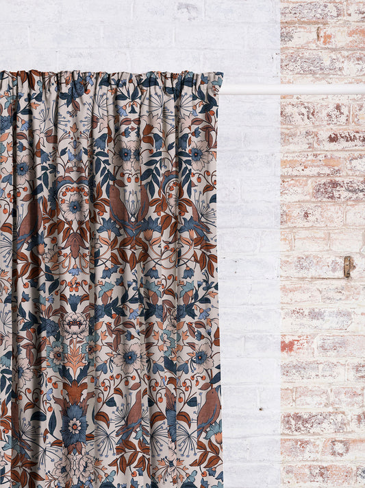 Hidden Valley- Terracotta | Luxury Pencil Pleat Curtains - The Honesty Works