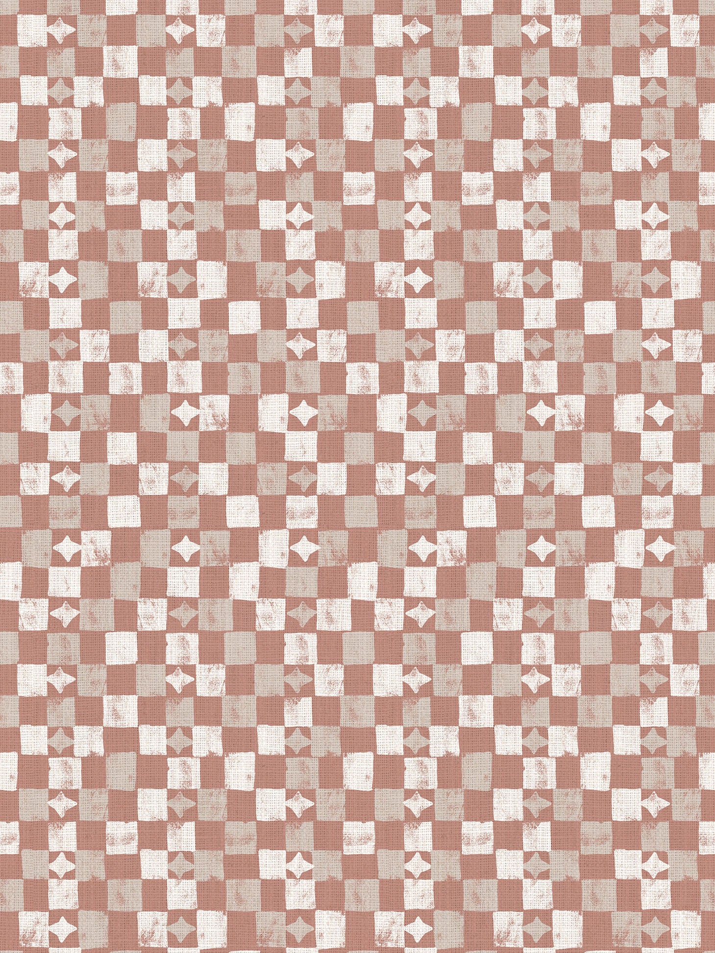 Layla Check- Clay | Luxury Pencil Pleat Curtains - The Honesty Works