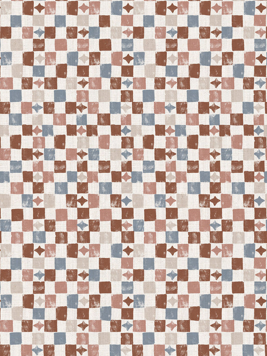 Layla Check- Dusk | Luxury Pencil Pleat Curtains - The Honesty Works