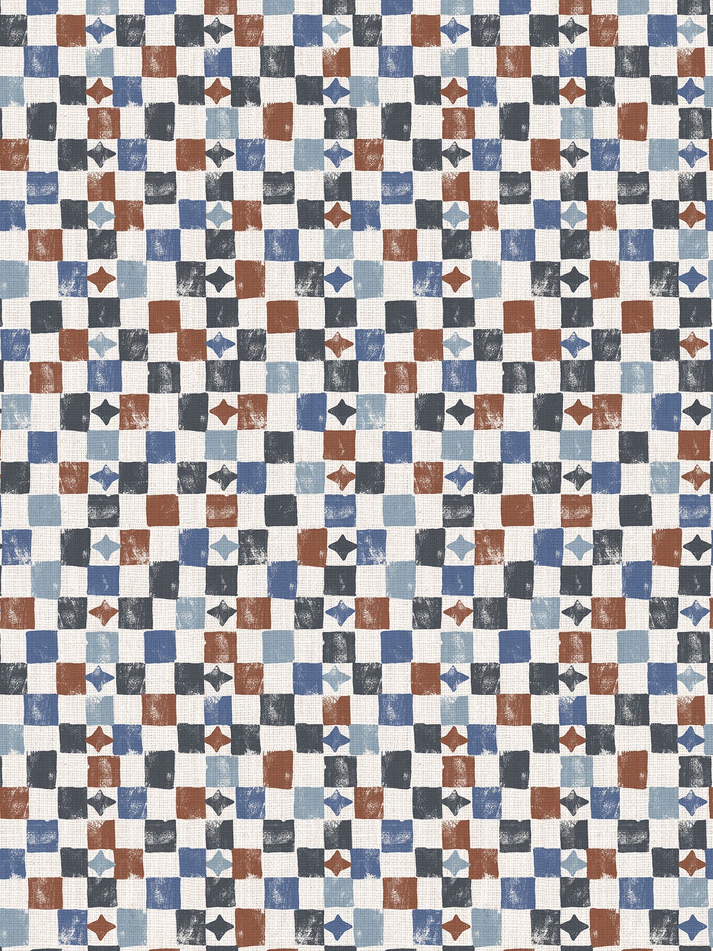 Layla Check- Navy | Luxury Pencil Pleat Curtains - The Honesty Works