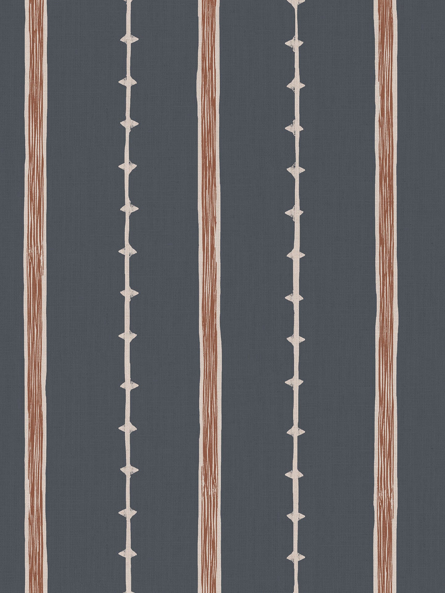 Remy Stripe - Navy | Luxury Pencil Pleat Curtains