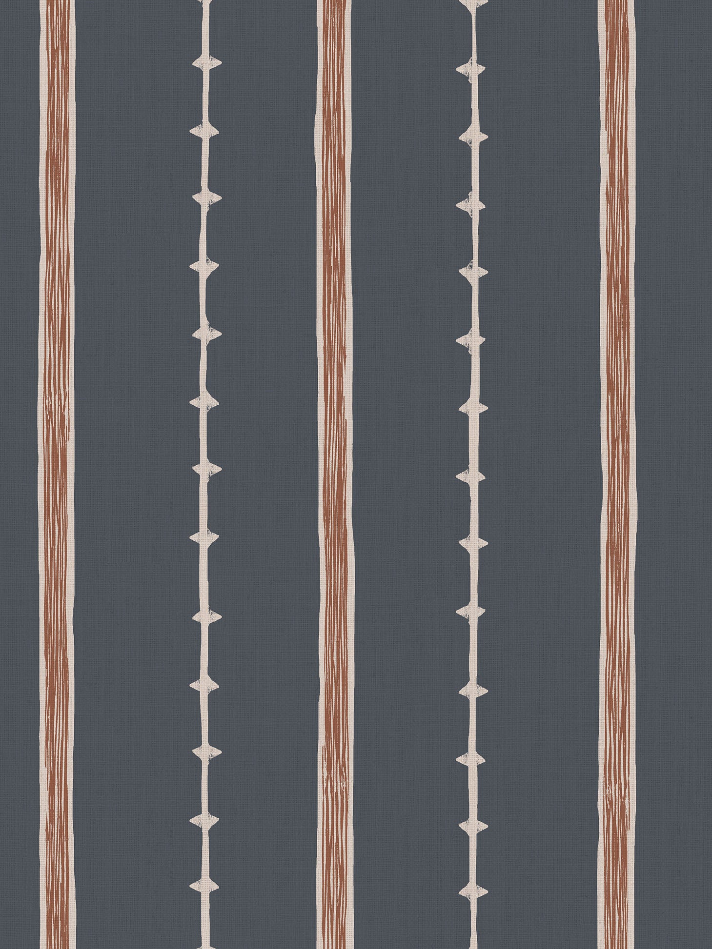 Remy Stripe - Navy | Luxury Pencil Pleat Curtains - The Honesty Works