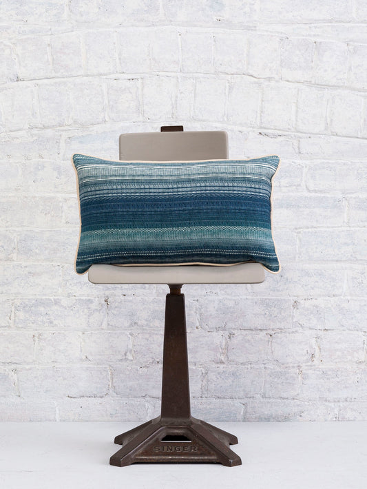 Donnington - Blue | Luxury Piped Cushion 30cmx50cm - The Honesty Works