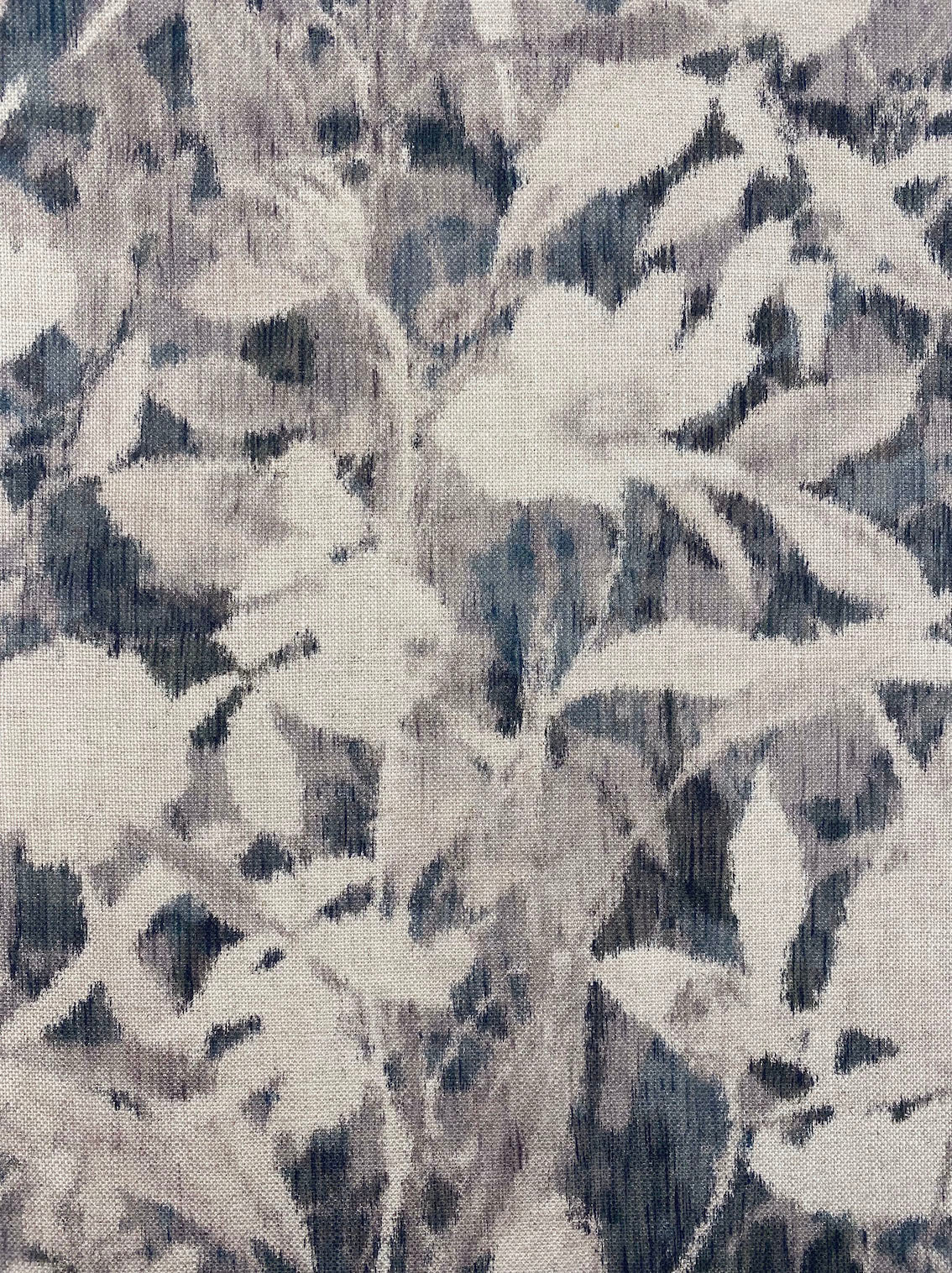 Dusk Blooms - Grey | Luxury Viscose Linen Pencil Pleat Curtains - The Honesty Works