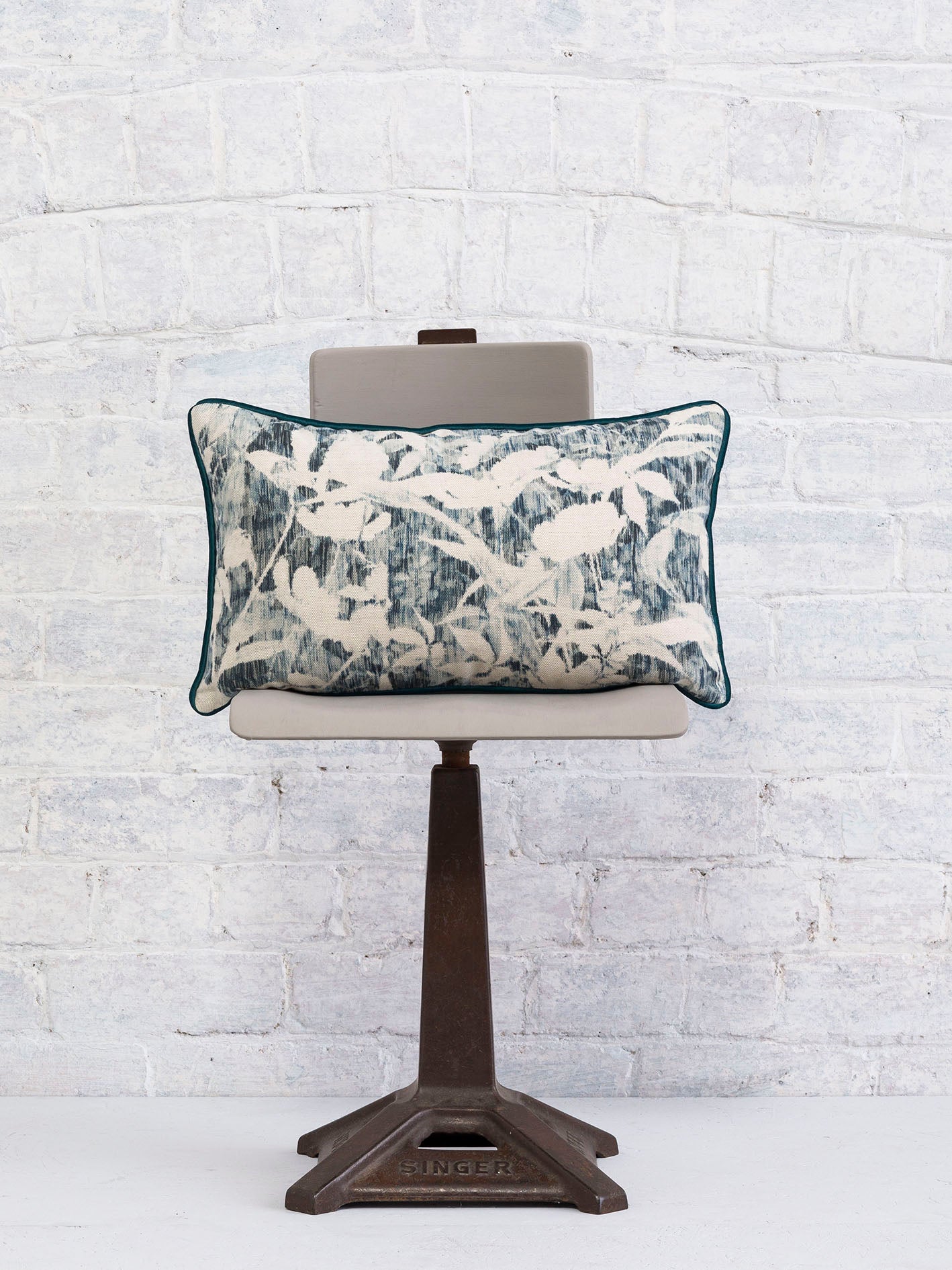 Dusk Blooms - Opal | Luxury Linen Piped Cushion 30cmx50cm, - The Honesty Works