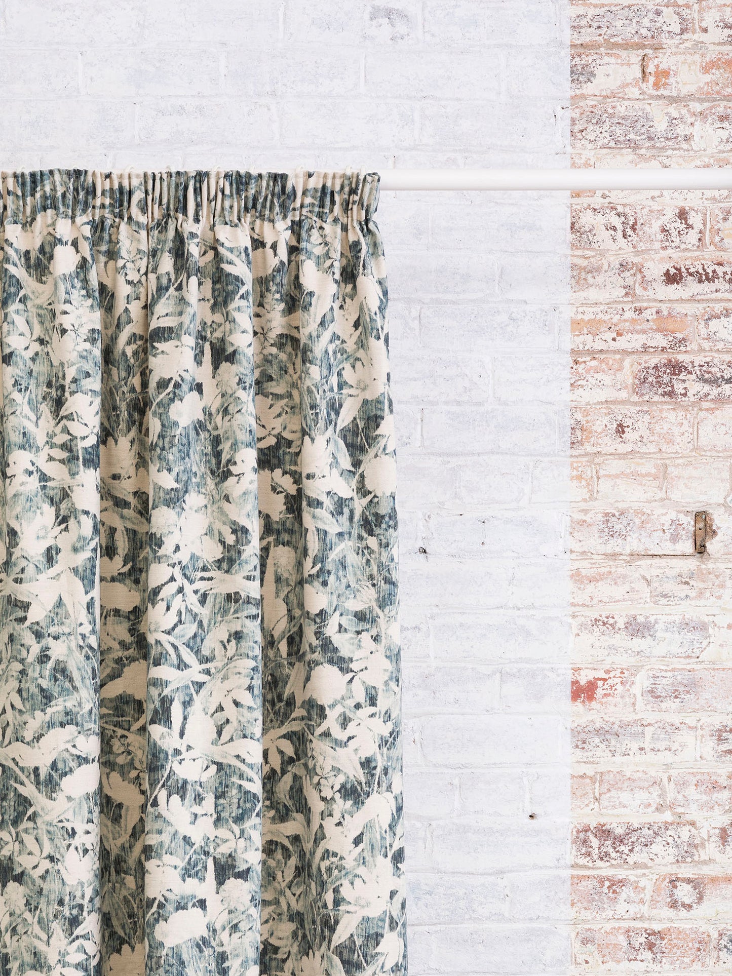 Dusk Blooms - Opal | Luxury Viscose Linen Pencil Pleat Curtains - The Honesty Works