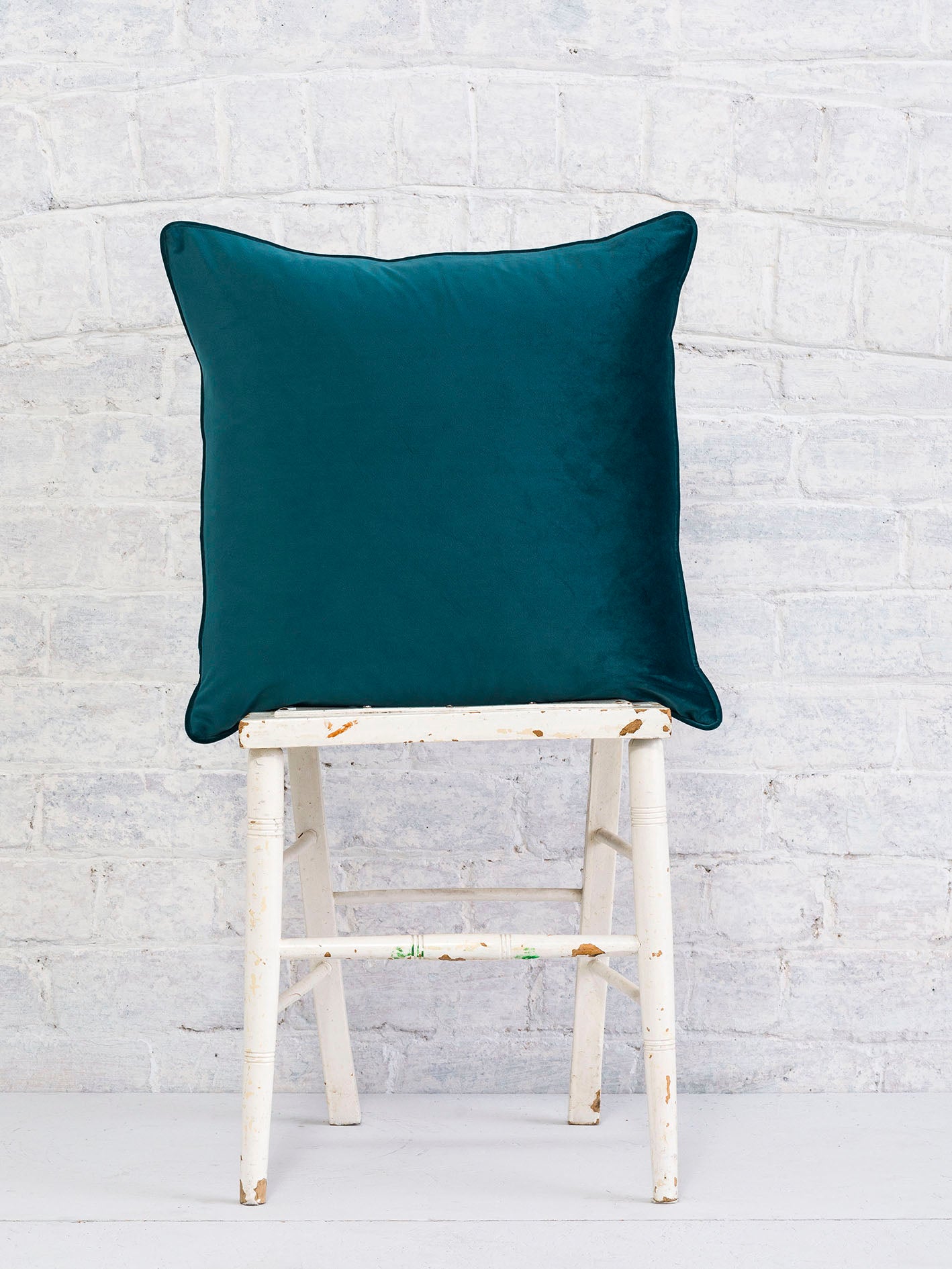 Hidden Valley - Green | Luxury Piped Cushion 43cmx43cm - The Honesty Works