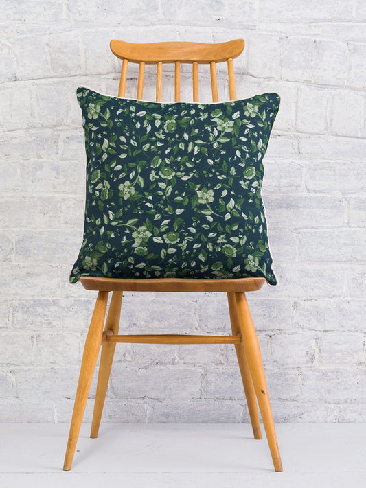 Kirkland Park - Green | Luxury Piped Cushion 43cmx43cm - The Honesty Works