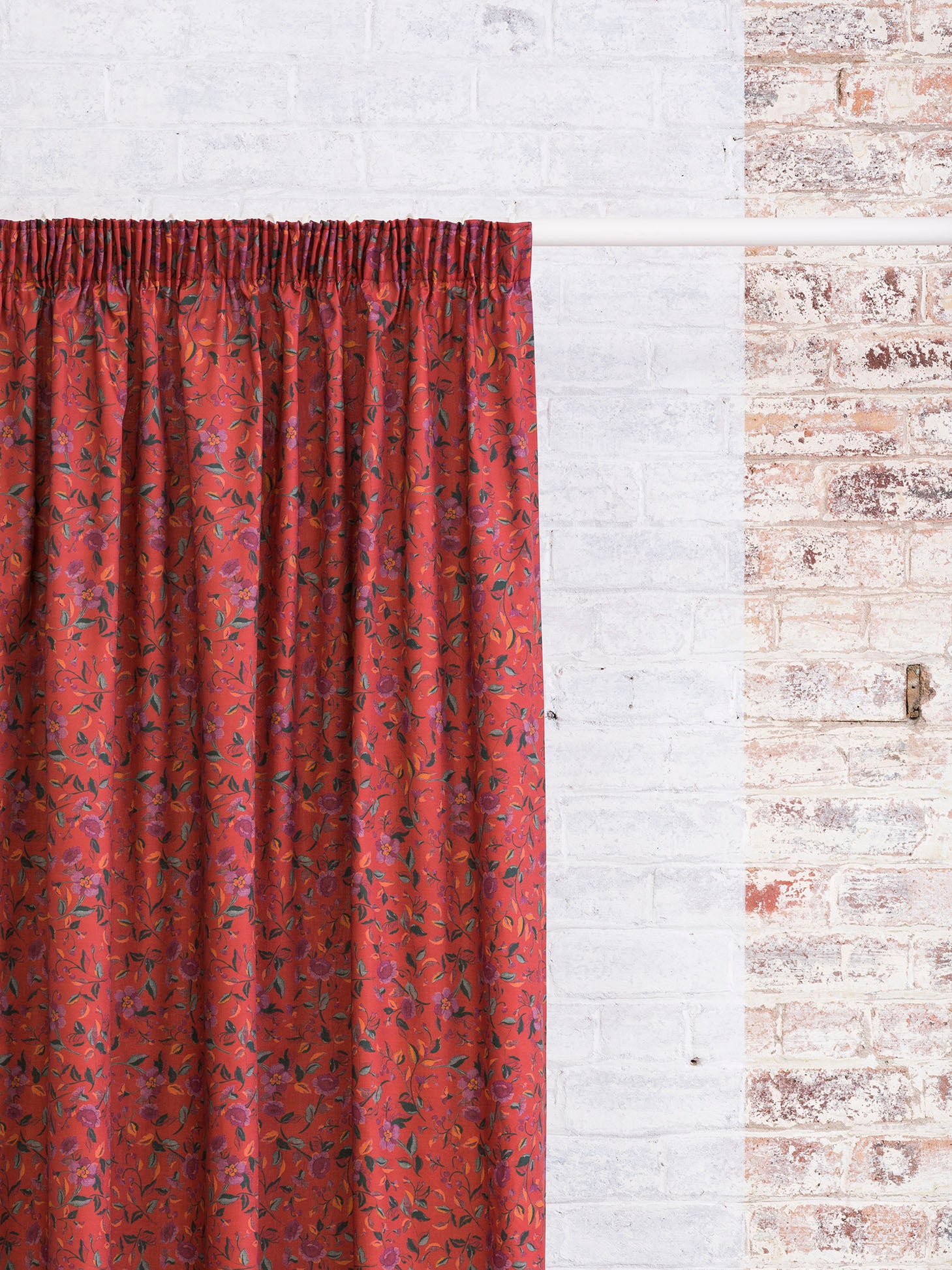 Kirkland Park - Red | Luxury Pencil Pleat Curtains – The Honesty Works