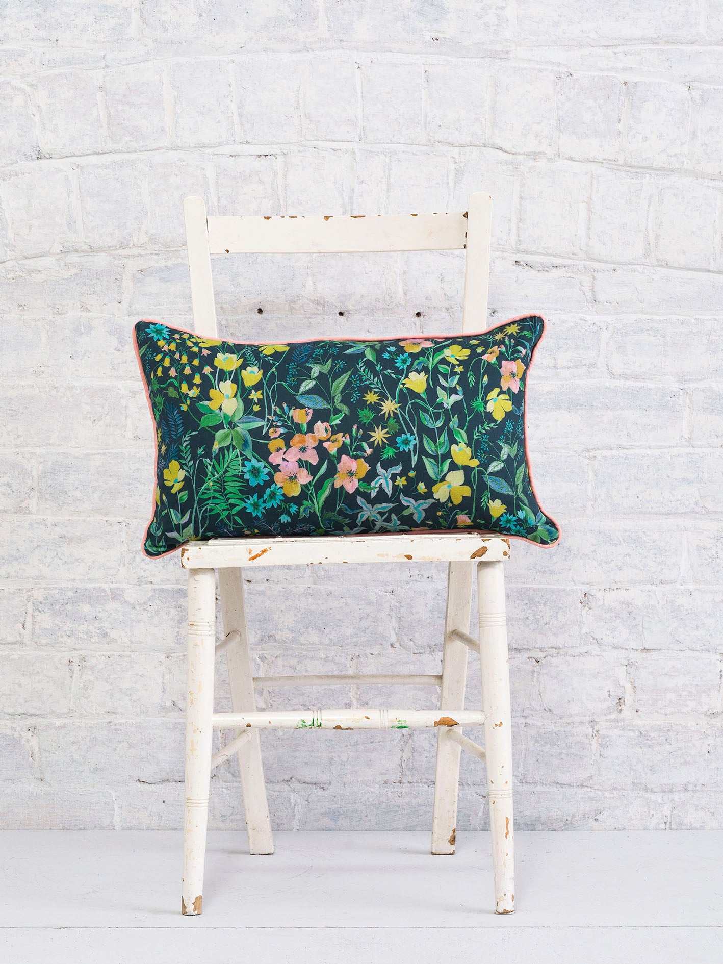 Meadow View - Green | Luxury Piped Cushion 30cmx50cm - The Honesty Works