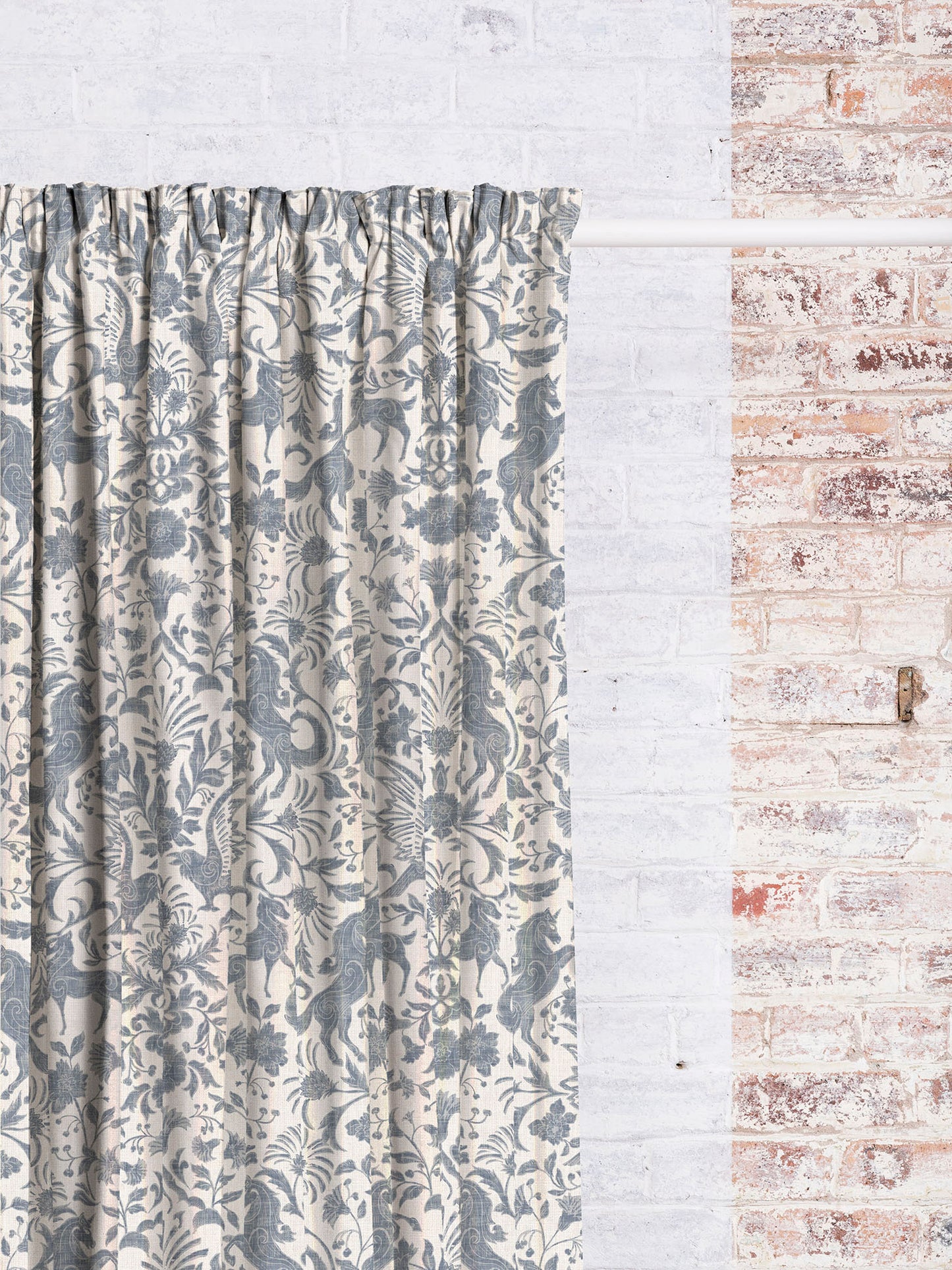 Astrid - Dusty Blue | Luxury Pencil Pleat Curtains