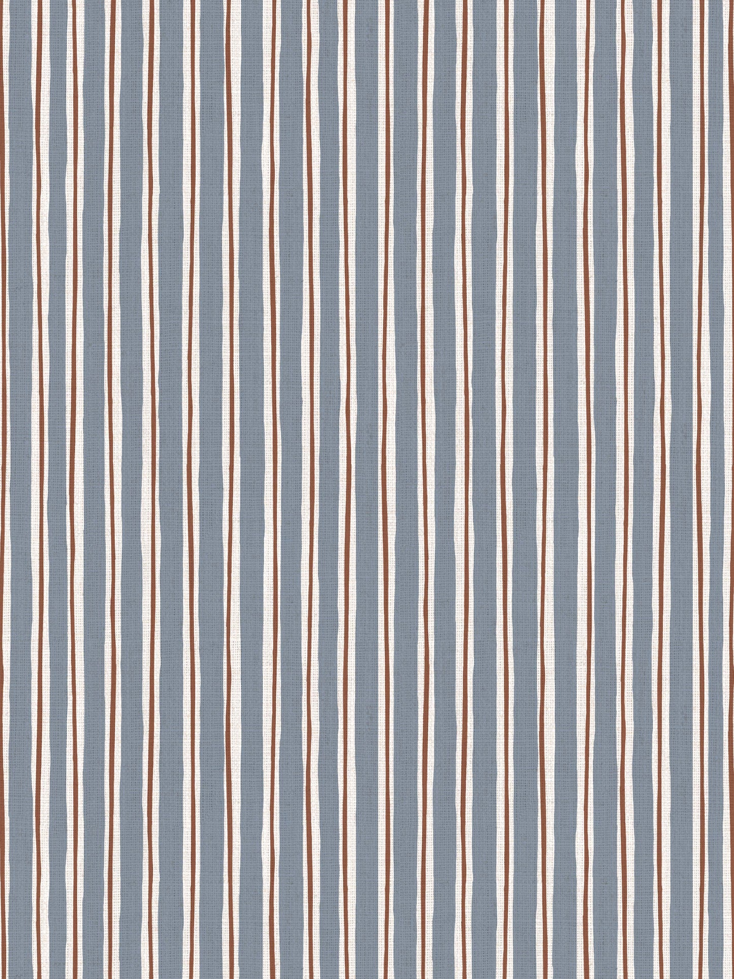 Morton Stripe - Dusty Blue | Luxury Pencil Pleat Curtains - The Honesty Works