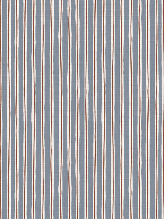 Morton Stripe - Dusty Blue | Luxury Pencil Pleat Curtains - The Honesty Works
