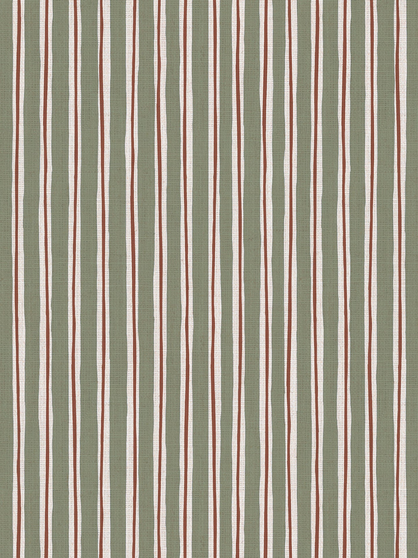 Morton Stripe - Moss | Luxury Pencil Pleat Curtains - The Honesty Works
