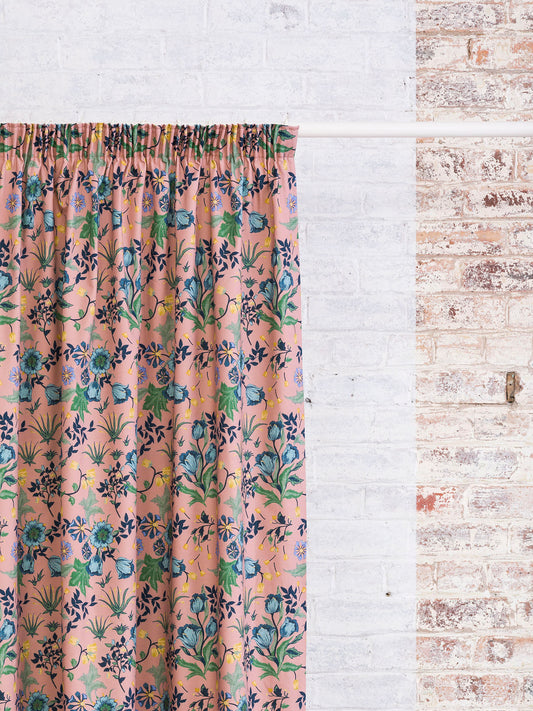 Thea - Pink | Luxury Pencil Pleat Curtains - The Honesty Works