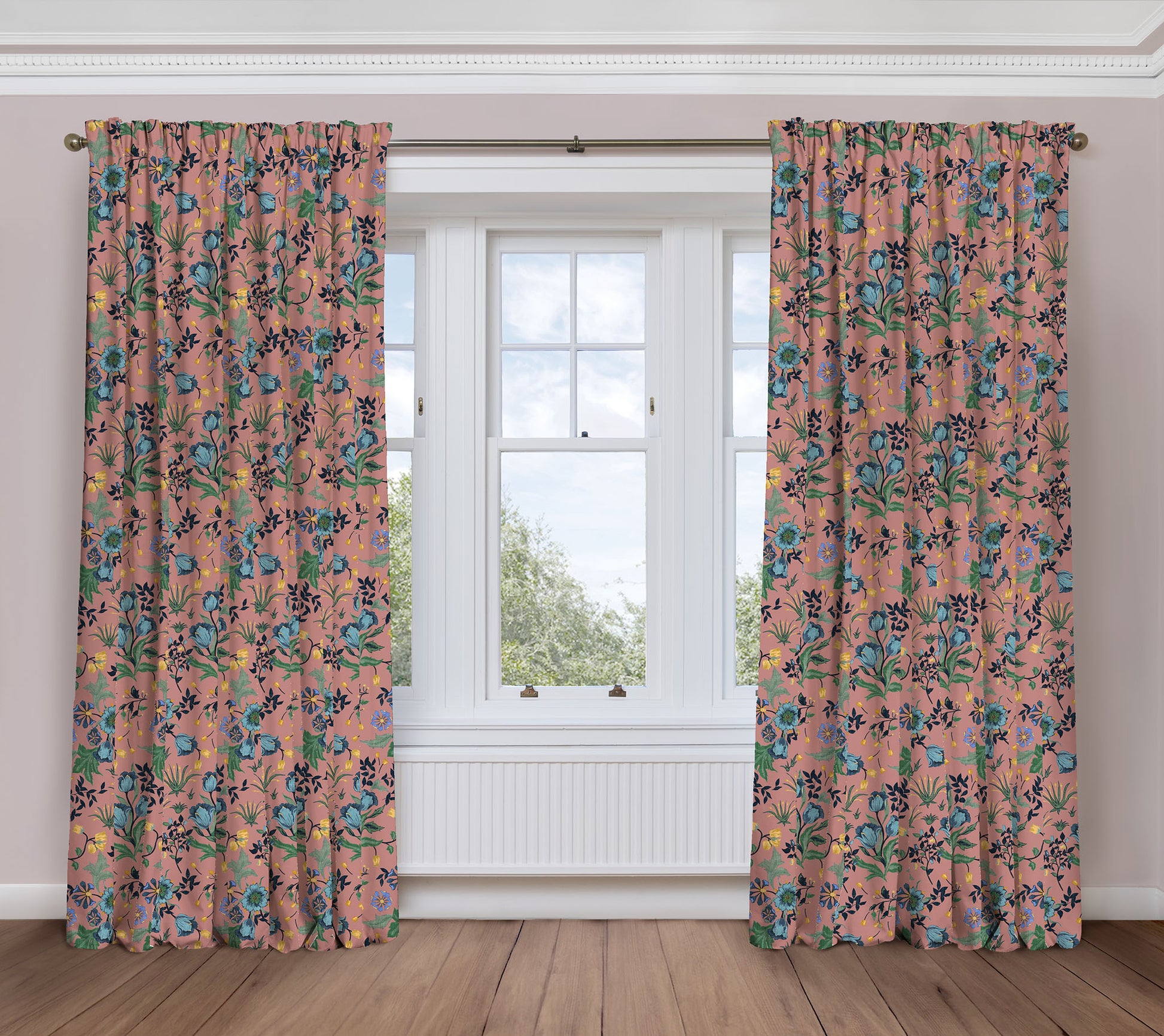 Thea - Pink | Luxury Pencil Pleat Curtains - The Honesty Works